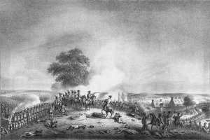 View from Mont St. Jean of The Battle of Waterloo, 1815, c1816