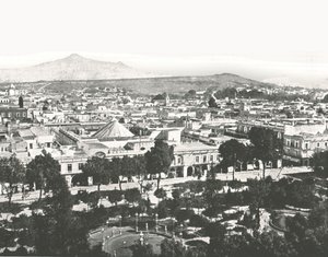 View from the cathedral, Puebla, Mexico by Unbekannt