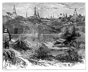 View Near Rangoon, Burma, c1888