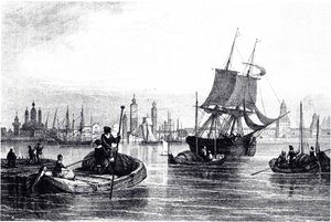 View of Arkhangelsk, 1835 by Unbekannt