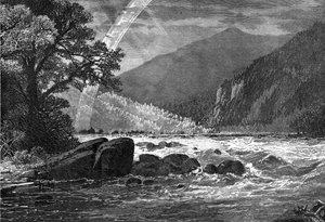 View of Balcony Falls, James River, Virginia, USA