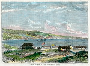 View of the Bay of Valparaiso, Chile by Unbekannt