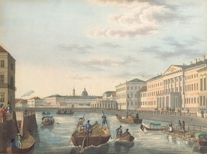 View of the Fontanka River in Saint Petersburg by Unbekannt