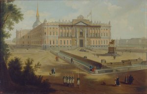 View of the Michael Palace in St. Petersburg, 1800s by Unbekannt