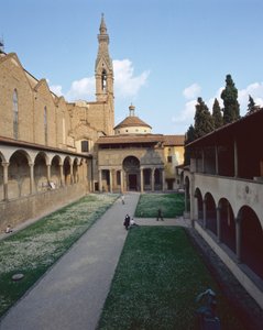 View of the Pazzi Chapel, the Facade and Campanile by Unbekannt