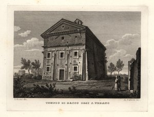 View of the Temple of Bacchus, Rome by Unbekannt