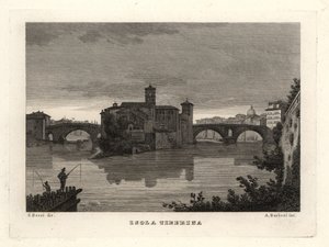 View of the Tiber Island, Rome