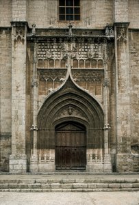 View of the Portal of the Church of Santa Maria Mediavilla, Medina de Rioseco, Spain by Unbekannt