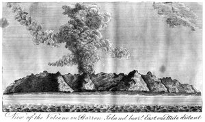 View of the Volcano on Barren Island, Andaman Islands