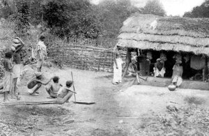 Village outcasts shopping in south India by Unbekannt