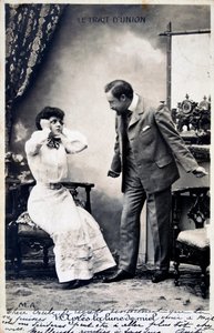 Vintage French postcard, c1900