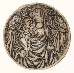Virgin and Child with Two Angels by Unbekannt