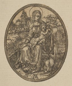 Virgin and Child with the Monkey (reverse copy) by Unbekannt
