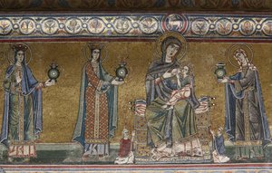 Virgin and Child Mosaic in Santa Maria in Trastevere Church by Unbekannt