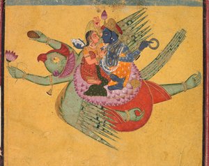 Vishnu and Lakshmi on Garuda