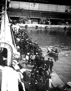 Visitors to Port Doumen, Saigon, Vietnam