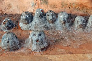 Voodoo Fetishes at the Entrance of a Convent