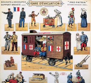 WWI Red Cross railway carriage, c 1916-1918 by Unbekannt