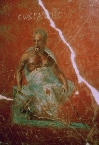 Wall-painting of the Greek philosopher Socrates