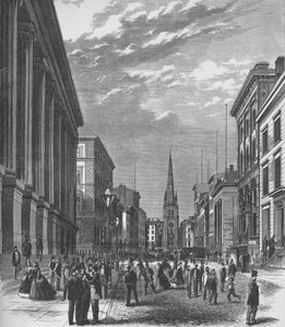 Wall Street, New York City, 1866