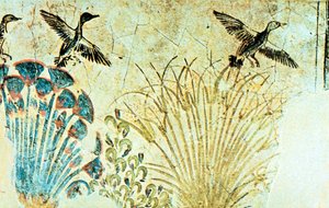 Wall Painting from the Tomb of Akhenaten, Ancient Egyptian, 18th Dynasty