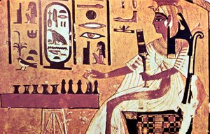 Wall painting from the tomb of Nefertari, Thebes, Ancient Egypt, 19th Dynasty, 13th century BC by Unbekannt
