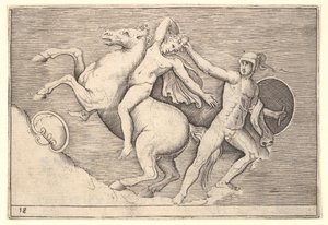 Warrior Pulling a Rider from His Horse