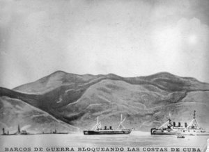 Warships Blocking the Coast of Cuba