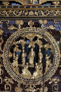 Wat Chedi Luang, Chiang Mai: Artwork in the Buddhist Museum, Thailand