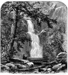 Waterfall in the Yosemite Valley, California, USA by Unbekannt