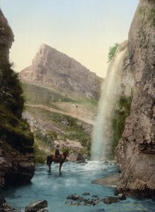 Waterfall Near Kislovodsk, Russia, c1895