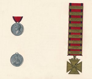 Waterloo & Military General Service Medal 1793-1814 by Unbekannt