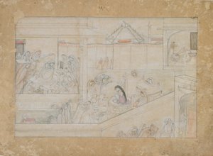 Wedding Preparations: Folio from a Nala-Damayanti Series by Unbekannt