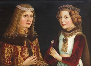 Wedding portrait of Ladislaus the Posthumous 1440-1457 and Magdalena of Valois 1443-1495