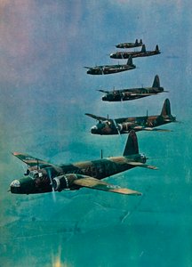 Wellington Bombers in Formation by Unbekannt