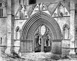 Western Doorway of Elgin Cathedral, Elgin, Moray, Scotland