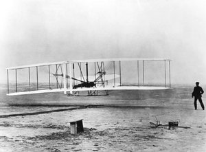 Wilbur and Orville Wright and the First Powered Flight, North Carolina, December 17, 1903 by Unbekannt