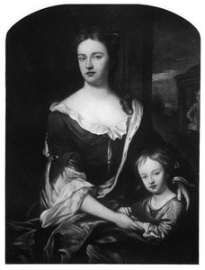 William, Duke of Gloucester, with his mother, Queen Anne by Unbekannt