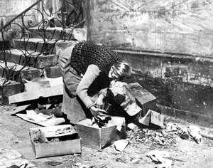 Woman Scavenging for Food, Bayreuth, Germany, April 1945