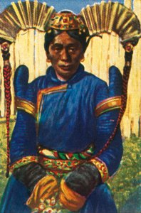 Woman with Traditional Headdress, Mongolia, c1928