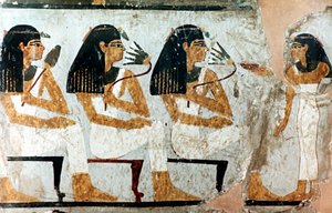 Women with Flowers and Lotus, 18th Dynasty