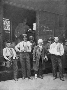 Wounded French Soldiers on the Way to Hospital by Train, France
