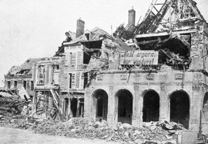 Wrecked Building, Grande Place, Peronne, France, First World War, 1917