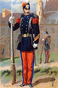 Z: School of Saint Cyr. Engraving in "Military Alphabet". Late 19th century