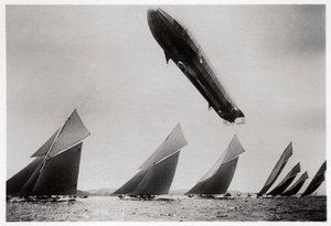 Zeppelin LZ11 Viktoria Luise in flight during the Kiel Regatta, Germany by Unbekannt