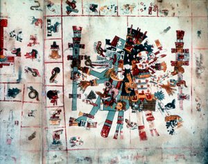 Zoomorphic Form from the Codex Borgianus, Mixtec, Pre-Columbian Mexico