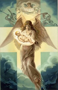 Alleluia, Christmas card, 1882