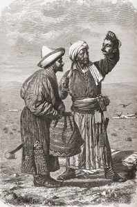 An Afghan soldier holding the severed head of his enemy by Unbekannt Unbekannt