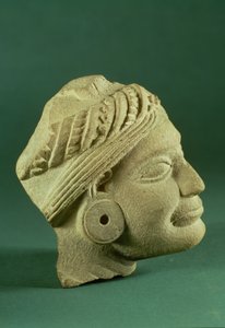 Buffed Sandstone Turbaned Head, Sarnath, 3rd Century BC by Unbekannt Unbekannt