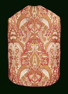 Chasuble, lace patterned silk, French, c.1720 by Unbekannt Unbekannt
